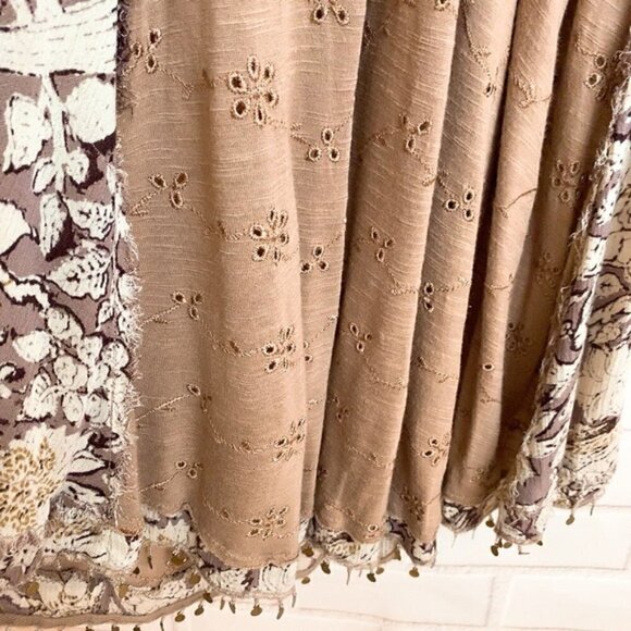 Free People Eyelet Meadow Tunic dDress Top Boho Style Size S - Picture 5 of 7